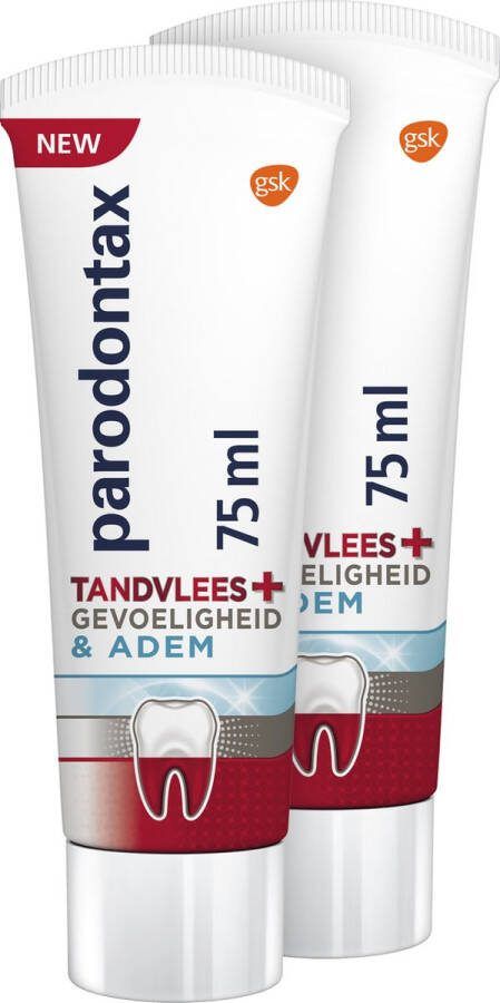 Parodontax Tandvlees + Gevoeligheid & Adem voordeelverpakking 2x75ml