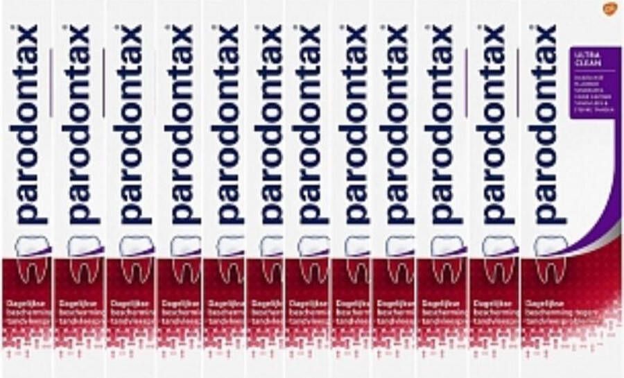 Parodontax Ultra Clean Fluoride Tandpasta Voordeelverpakking 12x75ml