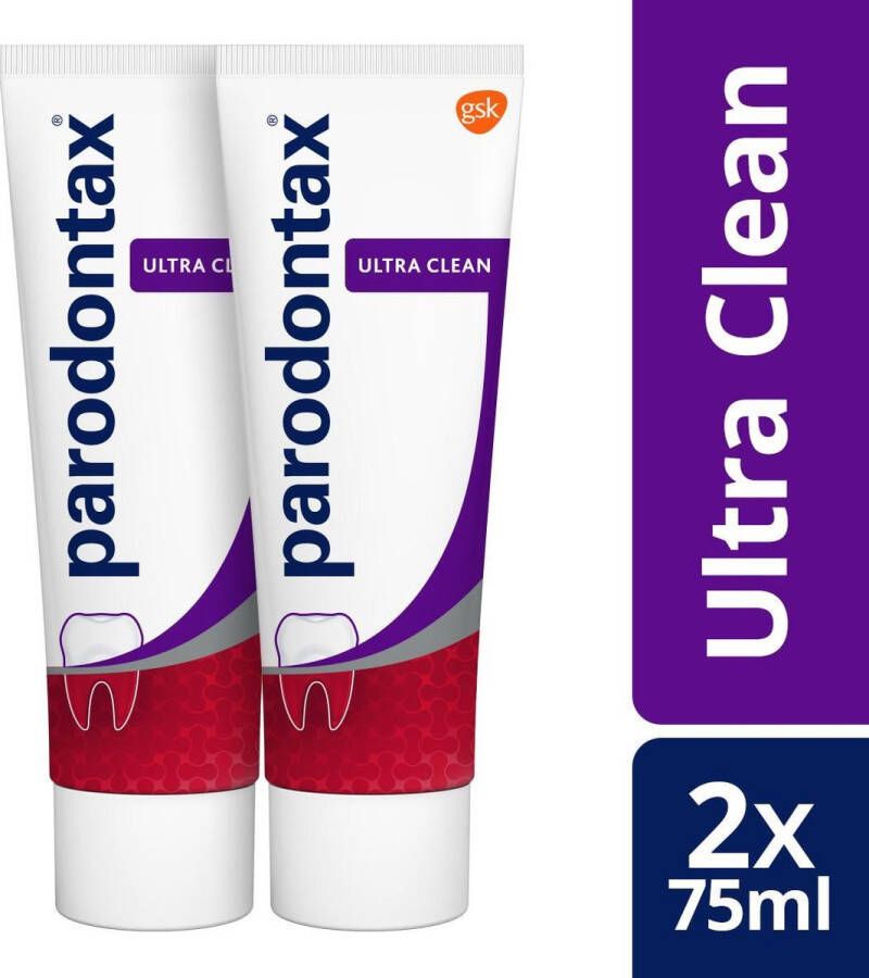 Parodontax Ultra Clean tandpasta tegen bloedend tandvlees 2x75 ml