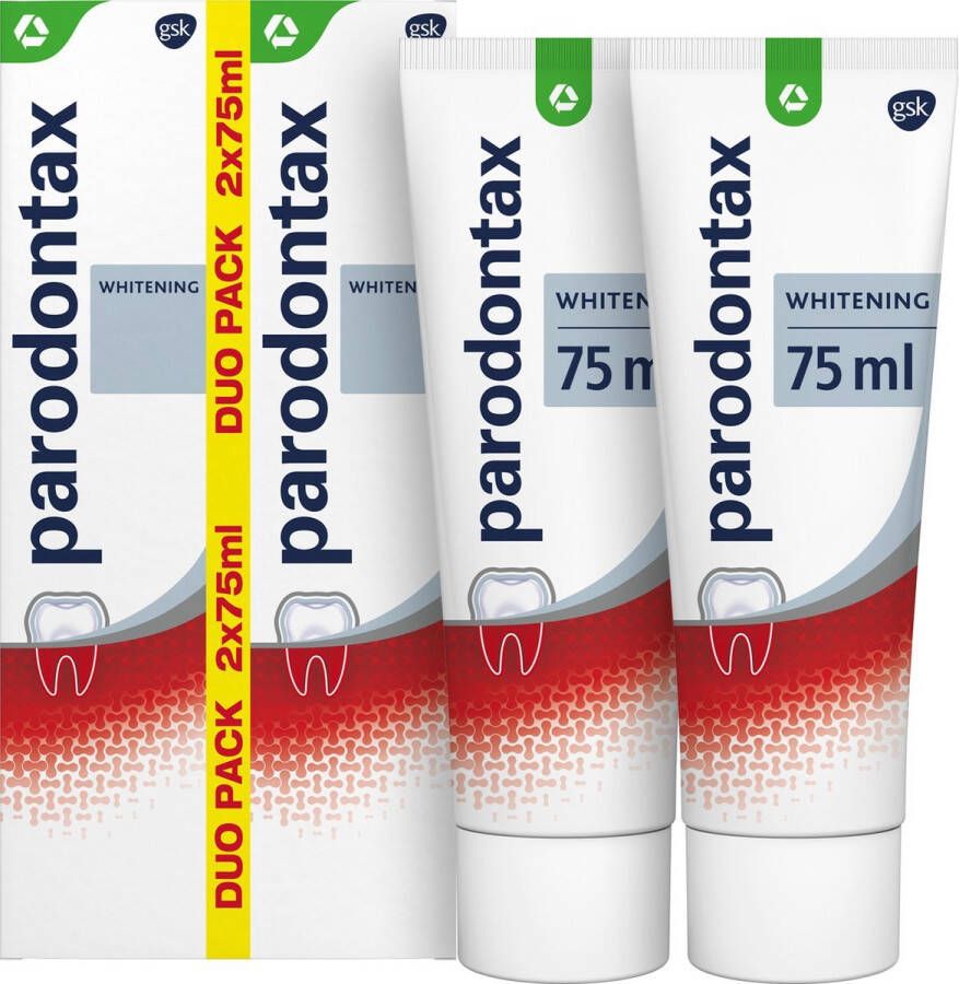 Parodontax Whitening Tandpasta tegen bloedend tandvlees 2x75 ml