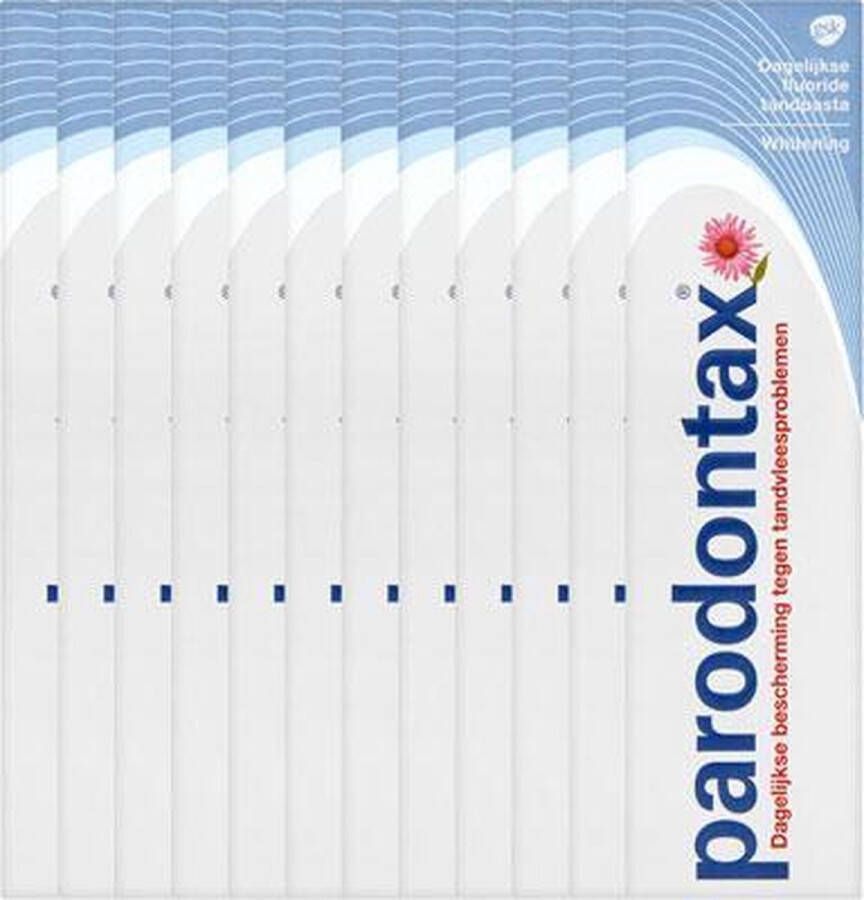 Parodontax Whitening Fluoride Tandpasta Voordeelverpakking 12x75ml