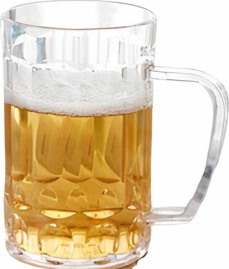 Partychimp Oktoberfest Bierpul Plastic 0 5 Liter 14 Cm Transparant Plastic