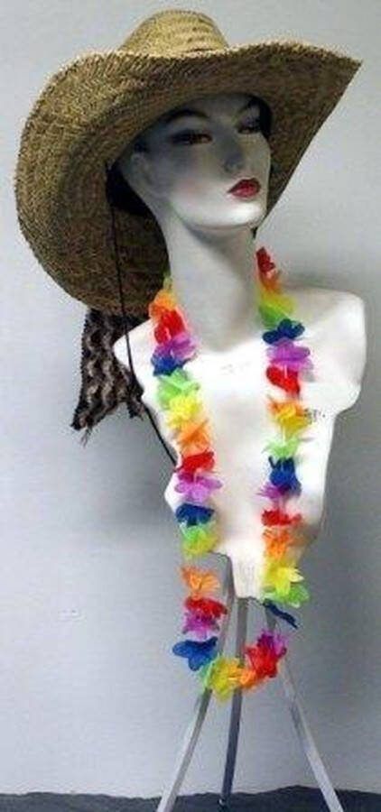 Partyproduct Gekleurde hawaii kransen per 12 stuks