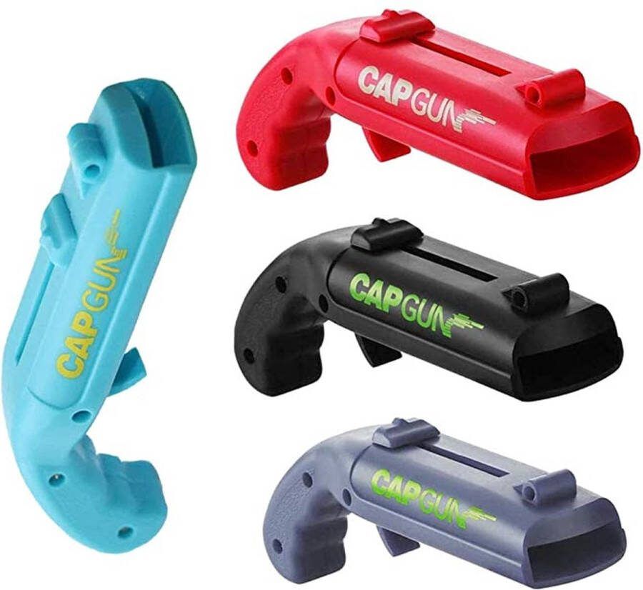 PartyWares Capgun Grijs Bierdopschieter Bieropener Feest