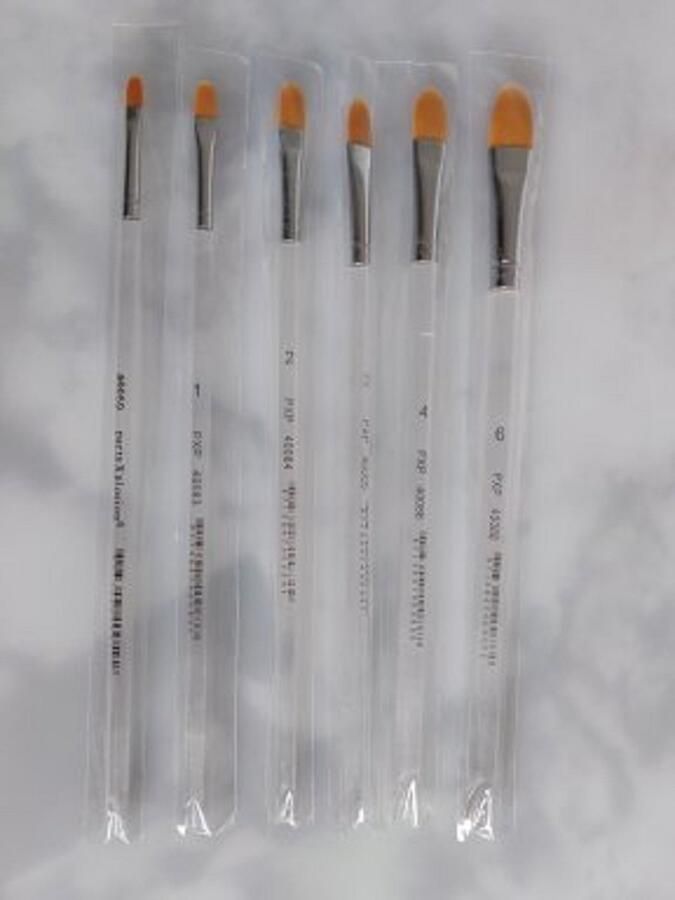 PartyXplosion Regenboog Schmink PXP penselen set chisel (halfrond)