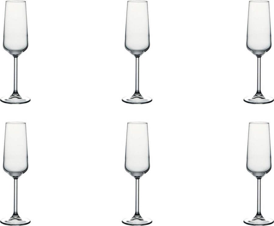 Pasabahce Champagneflûte Allegra 19.5 cl Transparant 6 stuks