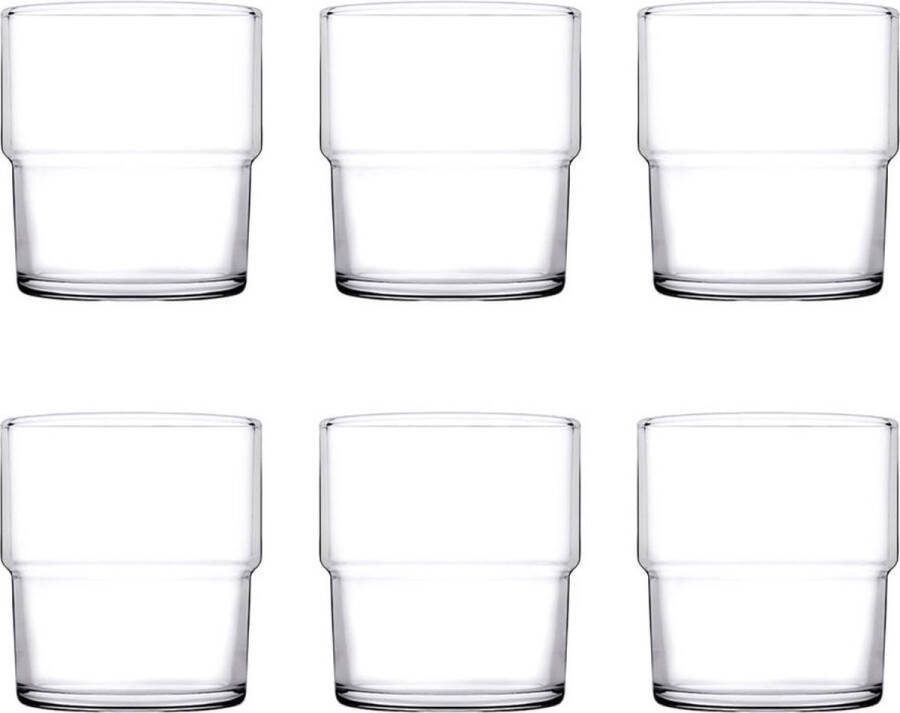 Pasabahce Cocktailglazen Whiskey glazen Set van 6 Hill 300 ml