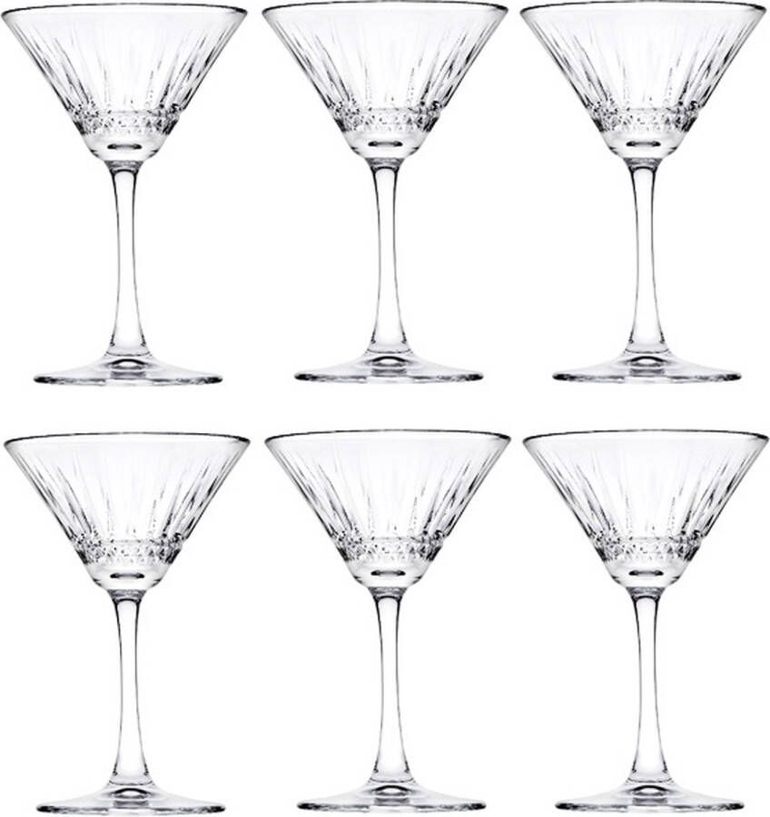 Pasabahce Elysia Cocktail Martini Glas 220 cc 6 stuks