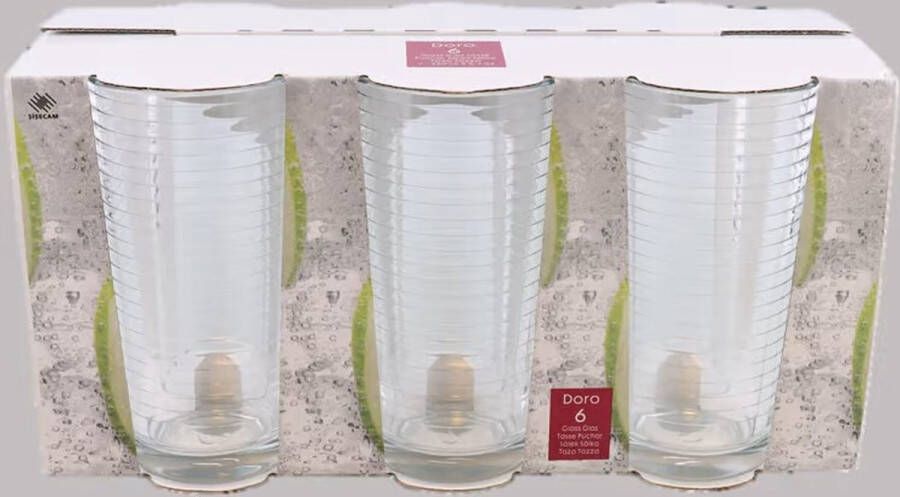Pasabahce longdrinkglazen Doro 6 stuks 270 ml