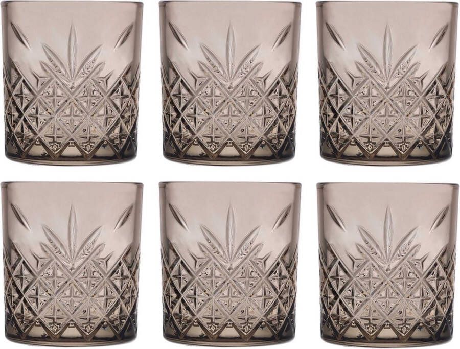 Pasabahce Timeless Tumbler Waterglas Whiskyglas Zwart Set van 6 345 ml