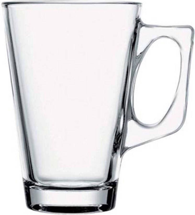 Pasabahce Koffie thee glazen set 2x stuks transparant glas 250 ml Koffie- en theeglazen