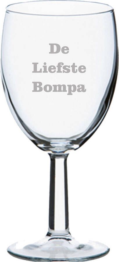 Pasabahce Wijnglas gegraveerd 24 5cl De Liefste Bompa