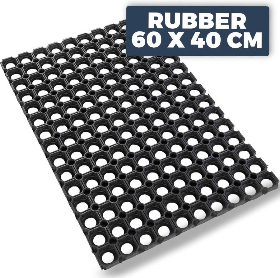 Pasper Deurmat buiten ringmat rubber 60 x 40 cm deurmatten