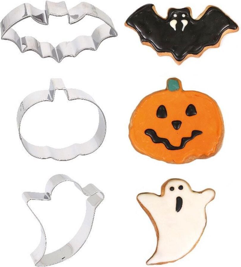 PatisDecor Koekjes Uitsteker Set Halloween 3 stuks