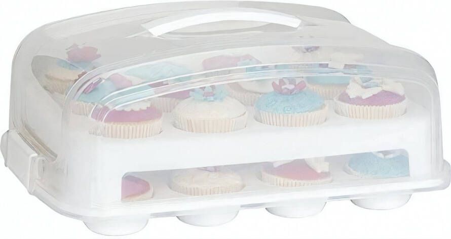 Patisse Cupcake Bewaardoos 39 X 13 Cm Transparant