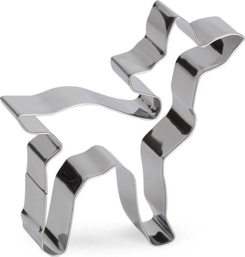Patisse uitsteekvorm Hert 10 cm RVS zilver