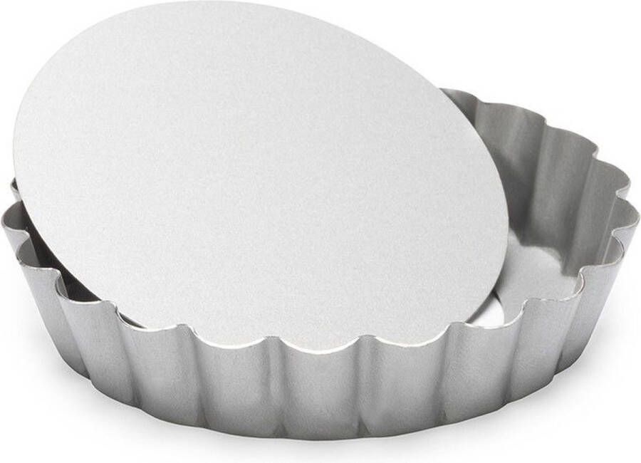 Patisse Ronde mini taart quiche bakvorm zilver 10 cm Bakringen