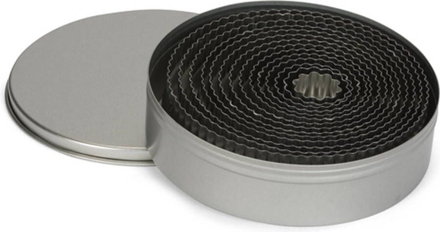 Patisse Uitsteekringenset Rond Geribbeld Set van 14