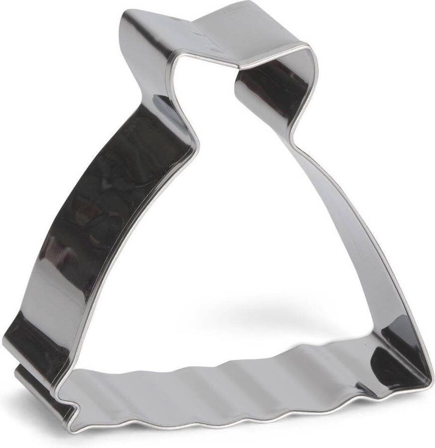 Patisse uitsteekvorm Trouwjurk 6 cm RVS zilver