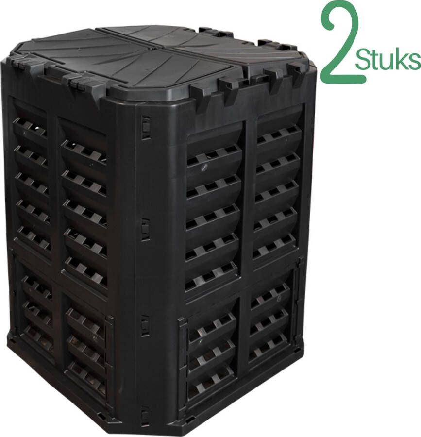Patrol Compostvat 2 stuks 2x 360 Liter Compostbak Composter Afval Recyclen 720 L