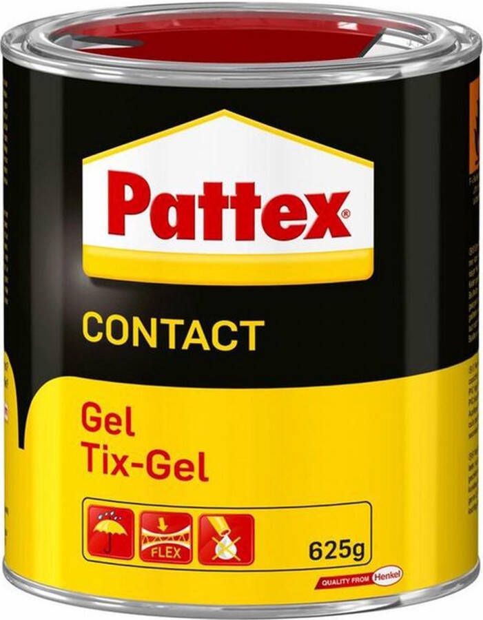 Pattex Contactlijm Tix Gel 625 g Gelvormig Druipt niet Vochtbestendig