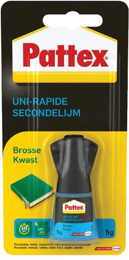 Pattex Secondelijm met kwast flacon 5gram op blister a 1 stuk 12 stuks