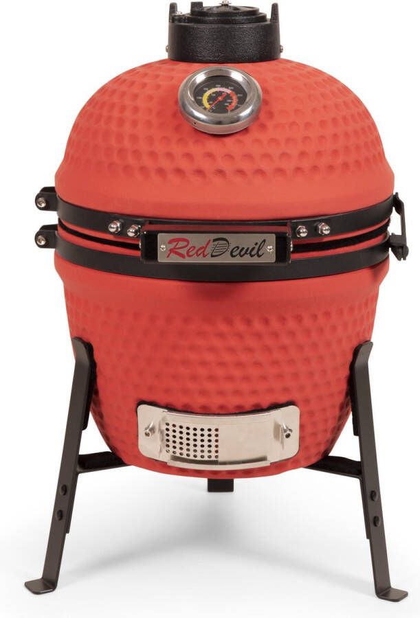 Patton Kamado Grill 13 Keramisch Tafelmodel Classic Red Devil Mini Rood