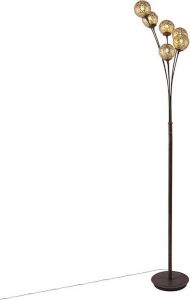 Paul Neuhaus kreta Art Deco Vloerlamp Staande Lamp 6 lichts H 1820 mm Roestbruin Woonkamer Slaapkamer