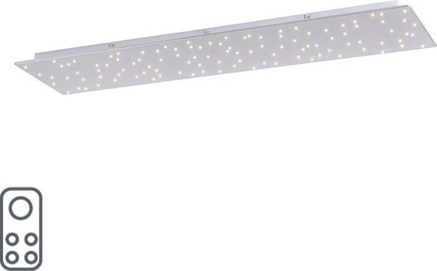 Paul Neuhaus lucci Design LED Dimbare Plafondlamp met Dimmer 1 lichts L 100 cm Wit Kinderkamer Slaapkamer