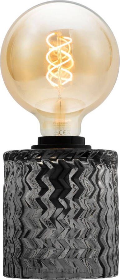 Pauleen Crystal Smoke Tafellamp E27 20W Zwart Rookglas