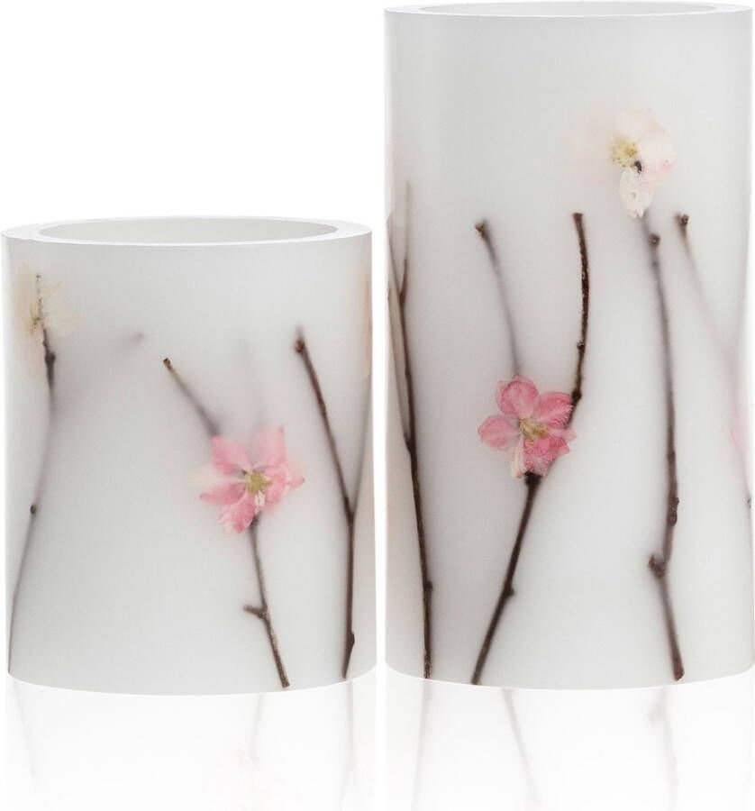 Pauleen Shiny Blossom Wax LED Kaarsen Set van 2