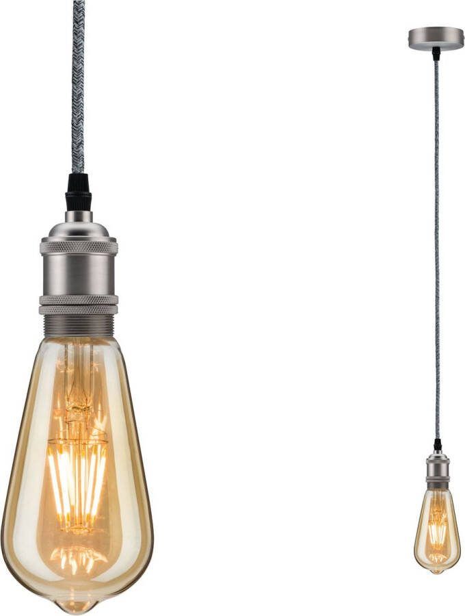 Paulmann 50385 Neordic Eldar hanglamp max. 1x20W E27 Grijs nikkel geb 230V metaal