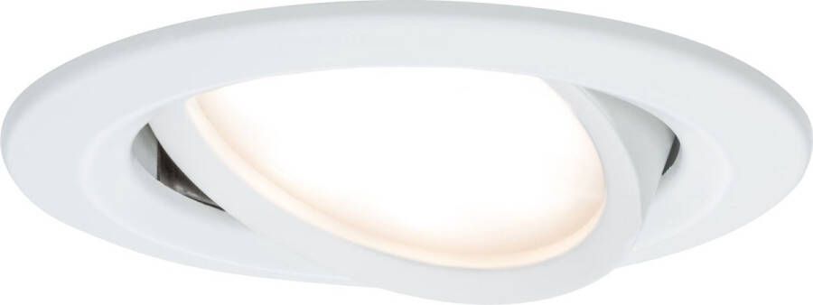 Paulmann Nova Inbouwspot LED Coin rond wit set van 1 zwenkbaar 3-traps dimbaar IP23 spuitwaterdicht