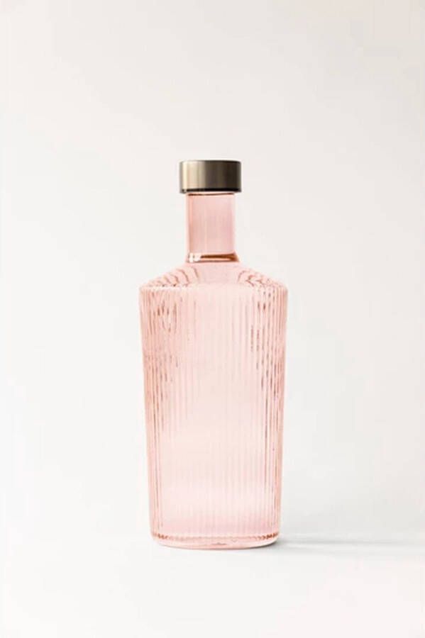 Paveau fles met schroefdop roze