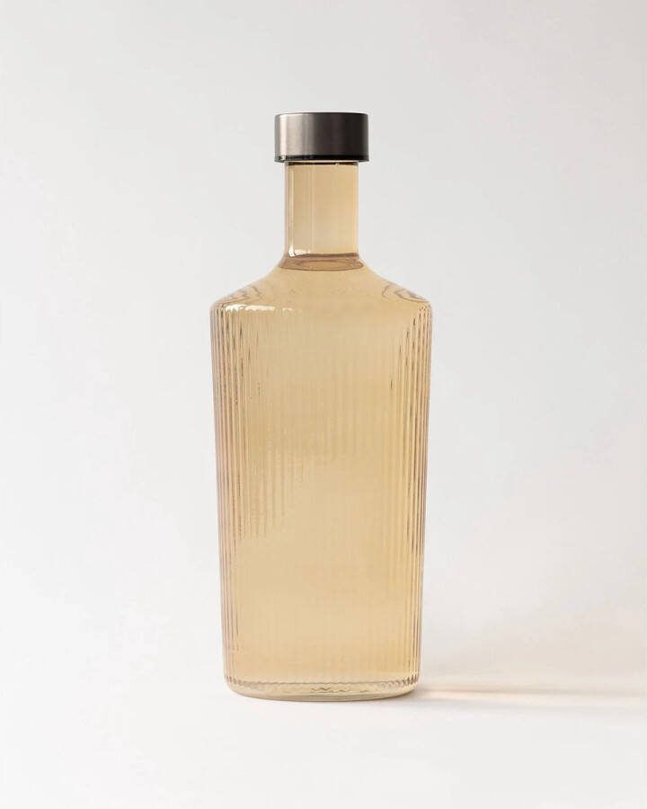 Paveau Waterflessen Waterfles 1.25 liter Schenkkan Glas Karaf Met Dop Bells Amber Beige
