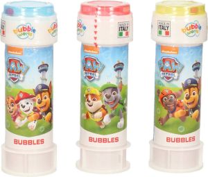 PAW Patrol 3x bellenblaas flesjes met spelletje 60 ml voor kinderen Uitdeelspeelgoed Grabbelton speelgoed