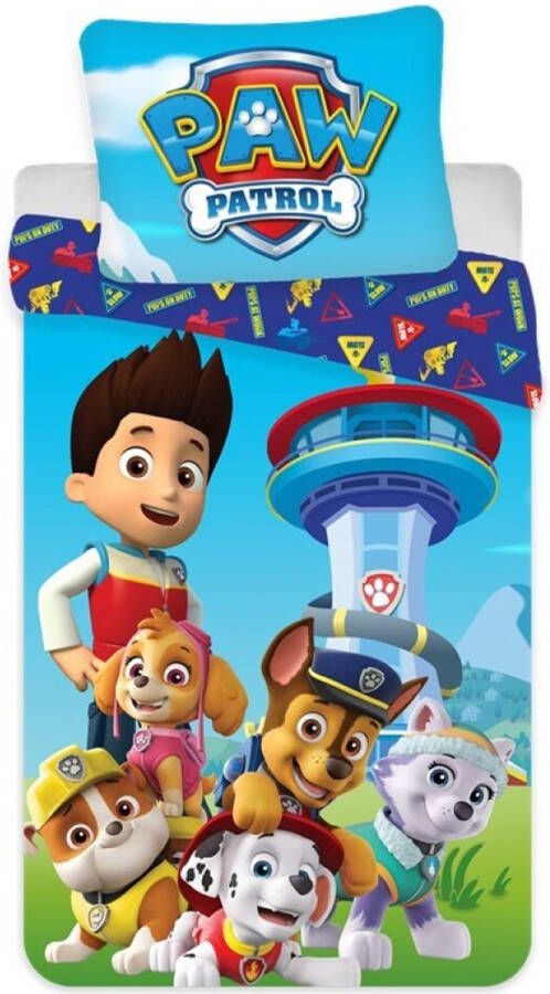 PAW Patrol Airport Dekbedovertrek 140 x 200 cm Katoen