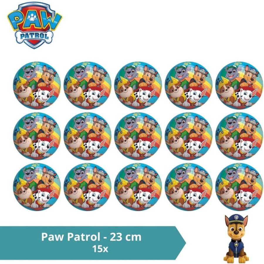PAW Patrol Bal Voordeelverpakking 23 cm 15 stuks