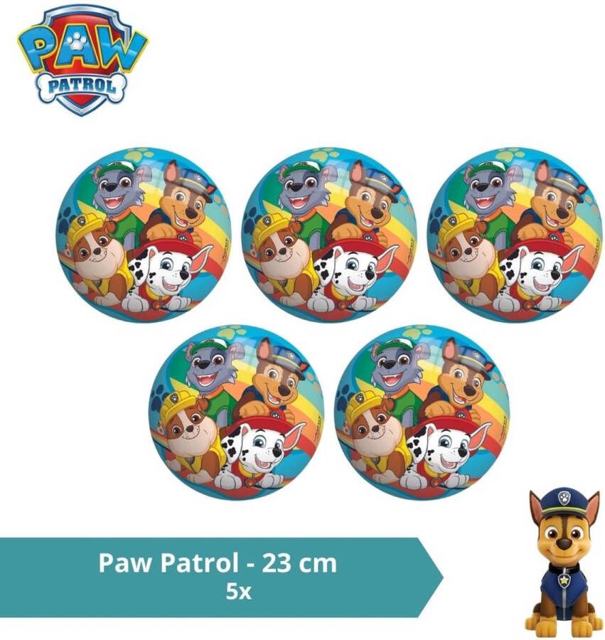 PAW Patrol Bal Voordeelverpakking 23 cm 5 stuks