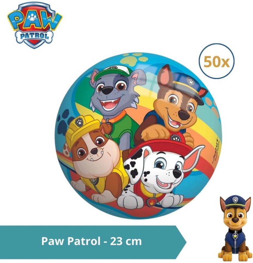PAW Patrol Bal Voordeelverpakking 23 cm 50 stuks