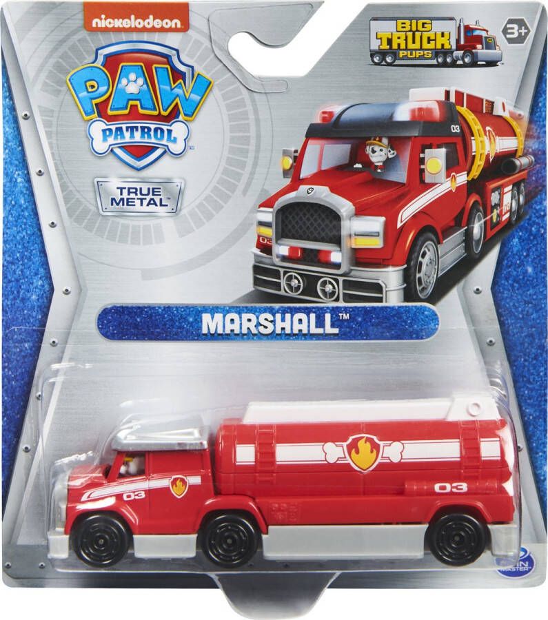 PAW Patrol Big Truck Pups Metalen Speelgoedauto Marshall