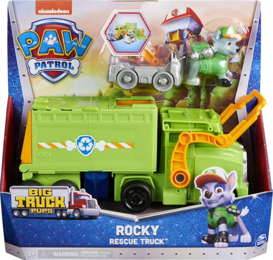 PAW Patrol Big Truck Pups Rocky Transformerende speelgoedauto