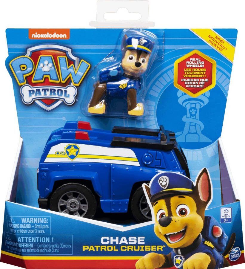PAW Patrol Chase's Patrol Cruiser speelgoedauto met speelfiguur