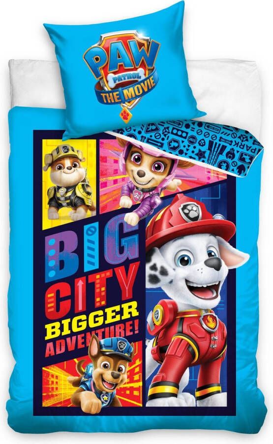 PAW Patrol Dekbedovertrek Big City Eenpersoons 140 x 200 cm Katoen