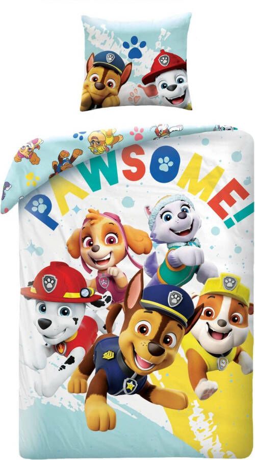 PAW Patrol Dekbedovertrek Eenpersoons 140x200cm Katoen GroteKussensloop 70x90cm