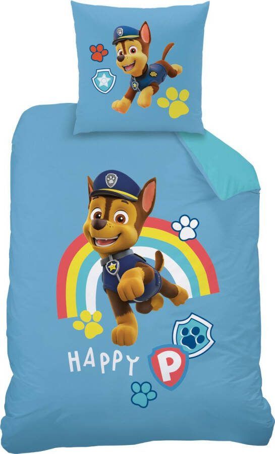 PAW Patrol Dekbedovertrek Happy Cool Eenpersoons 140 x 200 cm Katoen