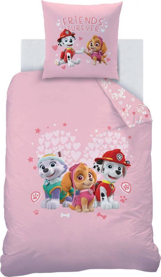 PAW Patrol Dekbedovertrek Heart Eenpersoons 140 x 200 cm Katoen