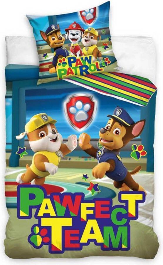 Disney Paw Patrol dekbedovertrek Katoen 1-persoons (140x200 cm + 1 sloop) Multi