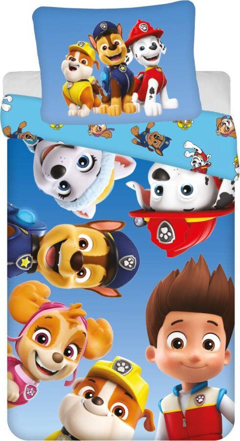PAW Patrol Dekbedovertrek Puppy Power Eenpersoons 140 x 200 cm Polyester
