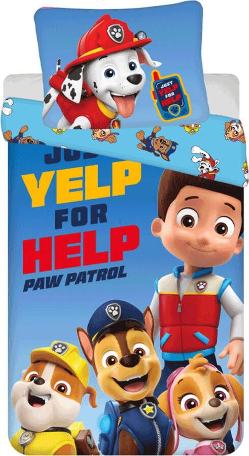 PAW Patrol Dekbedovertrek Yelp For Help! – Eenpersoons – 140 X 200 Cm – Katoen